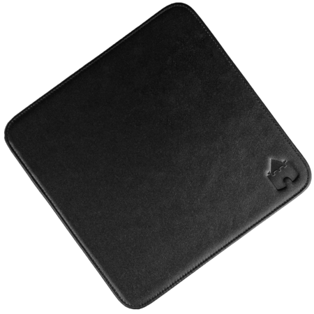 Moat Leather Mouse Pad Logo Black - Featured Shot